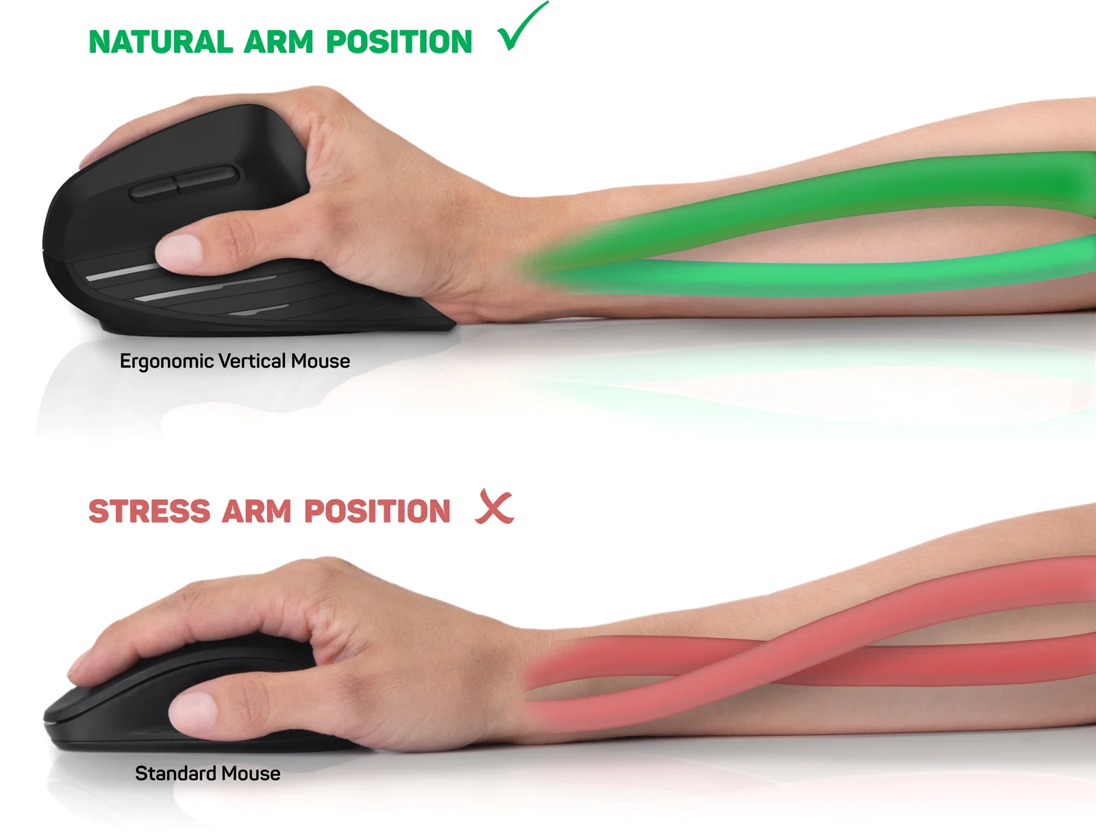 Connect IT For Health Ergonomická vertikální myš bezdrátová černá