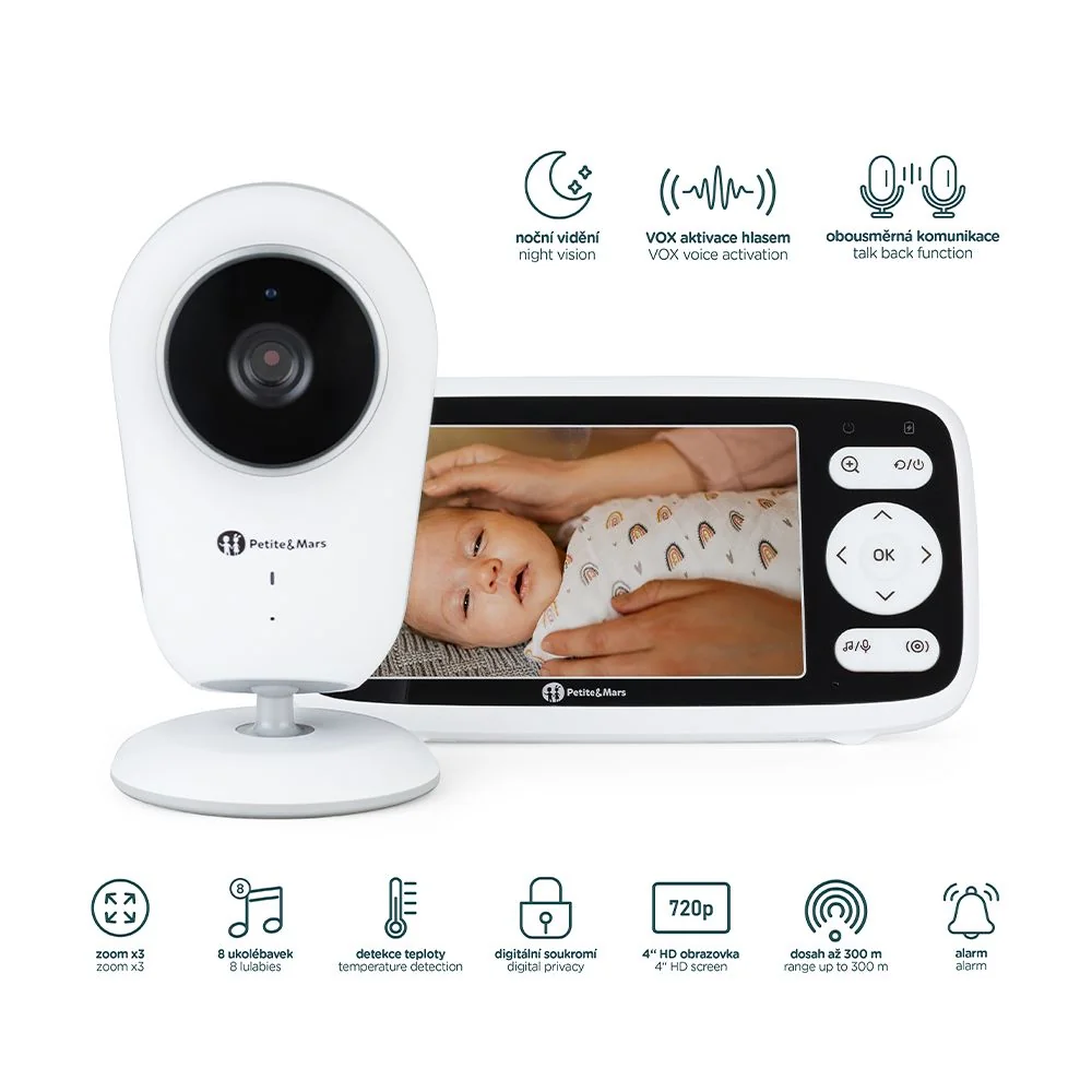 Petite&Mars Dětská digitální chůvička NANO 4.0