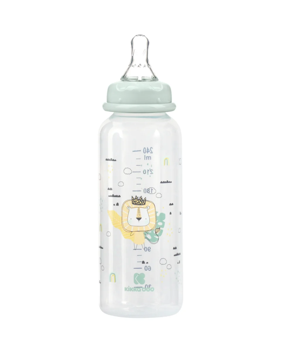 KikkaBoo Kojenecká láhev 3m+ Savanna Mint 240 ml