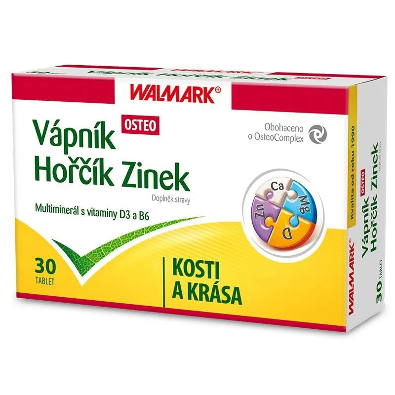 Walmark Vápník Hořčík Zinek OSTEO 30 tablet