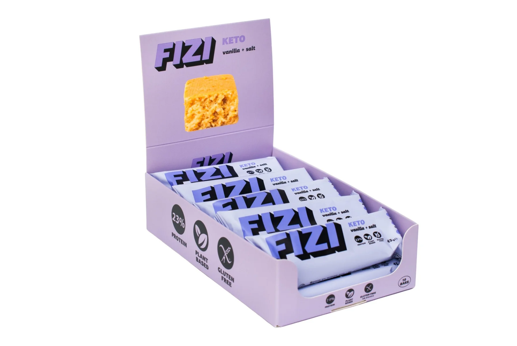 FIZI LLC Keto proteinová tyčinka vanilka + sůl 45 g