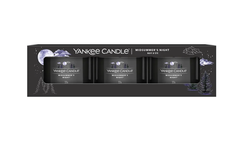 Yankee Candle Votivní svíčky ve skle Midsummer’s Night dárková sada 3 ks