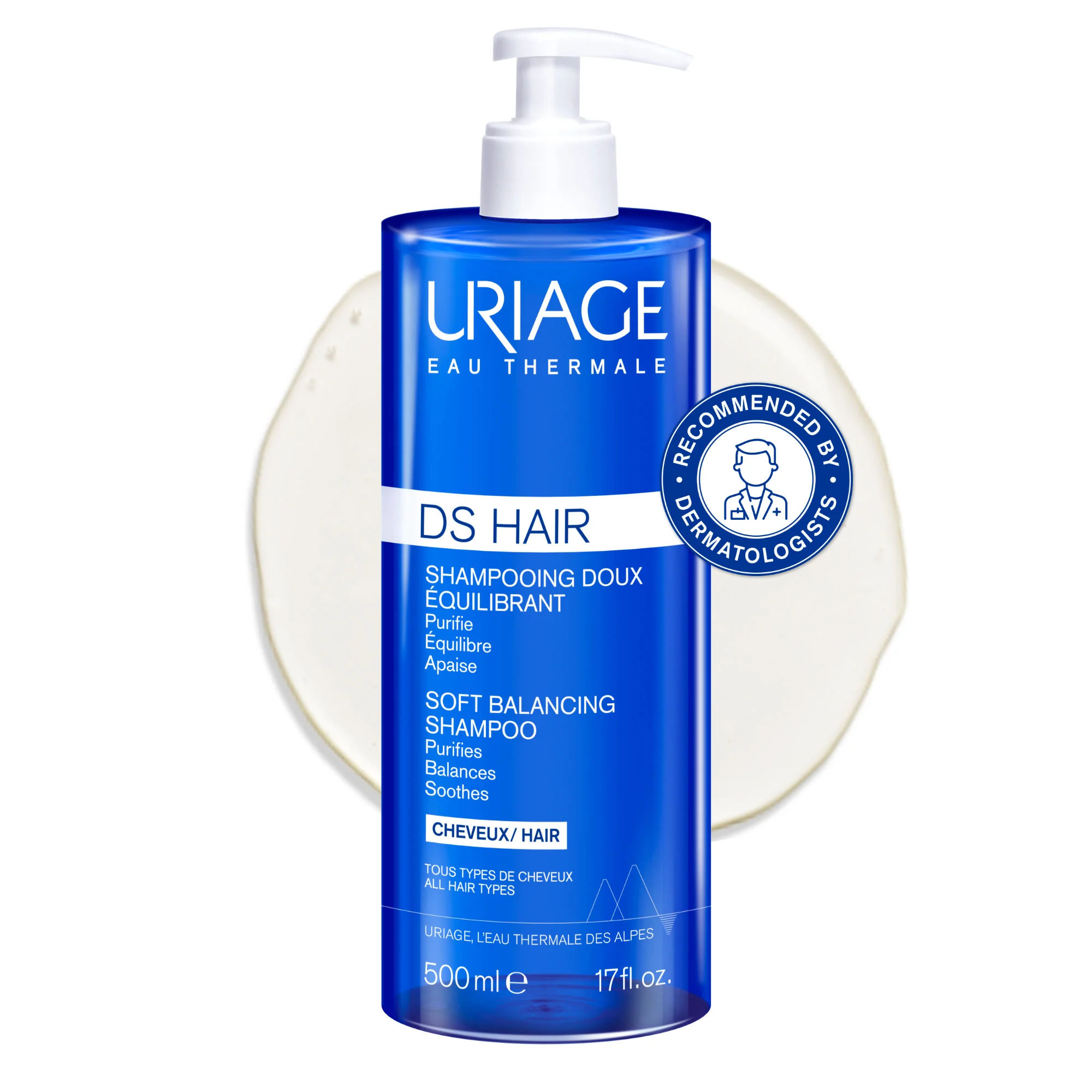 Uriage DS Hair Balancing Shampoo jemný zklidňující šampon 500 ml