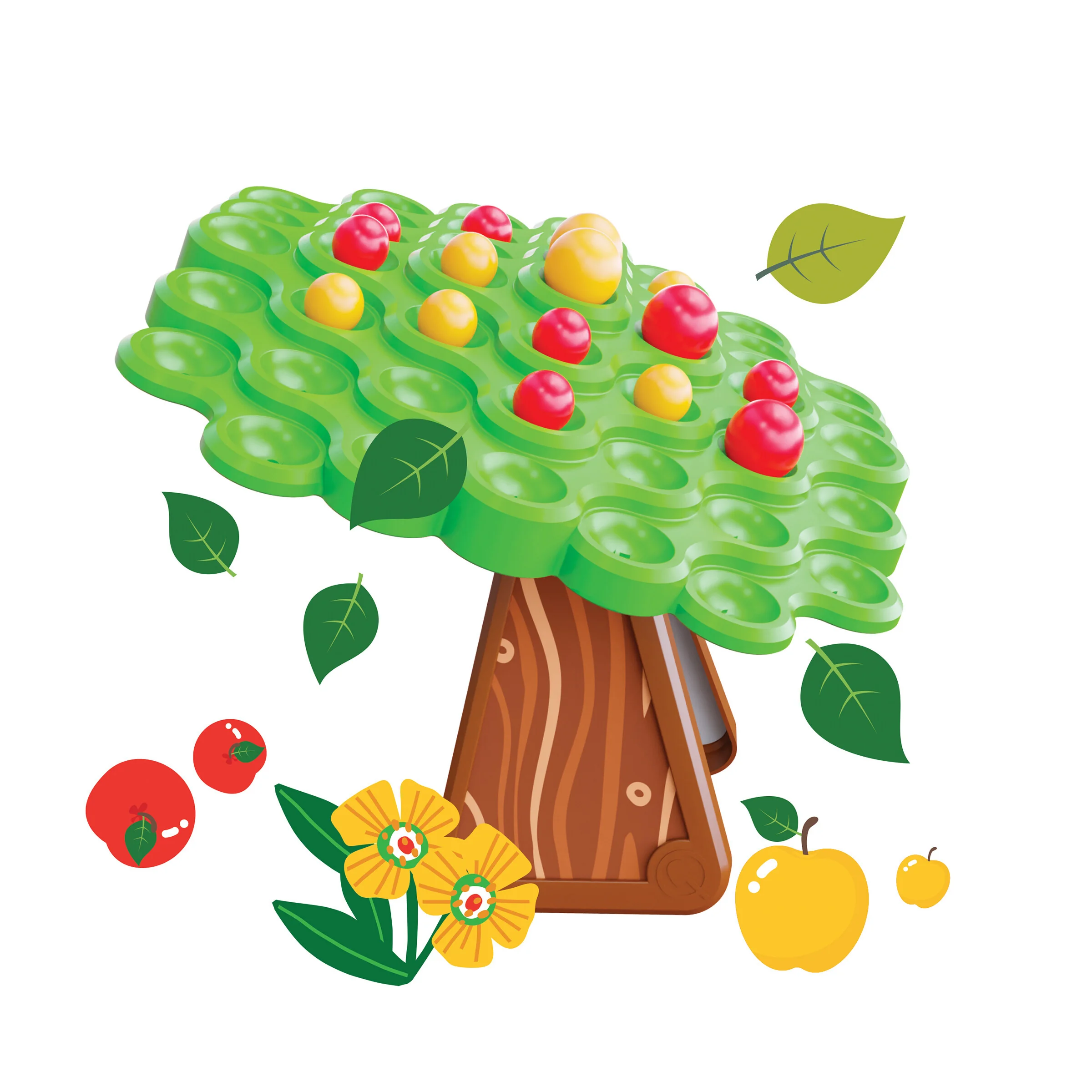 Quercetti Stay Apple - balanční hra - Jablíčkobraní