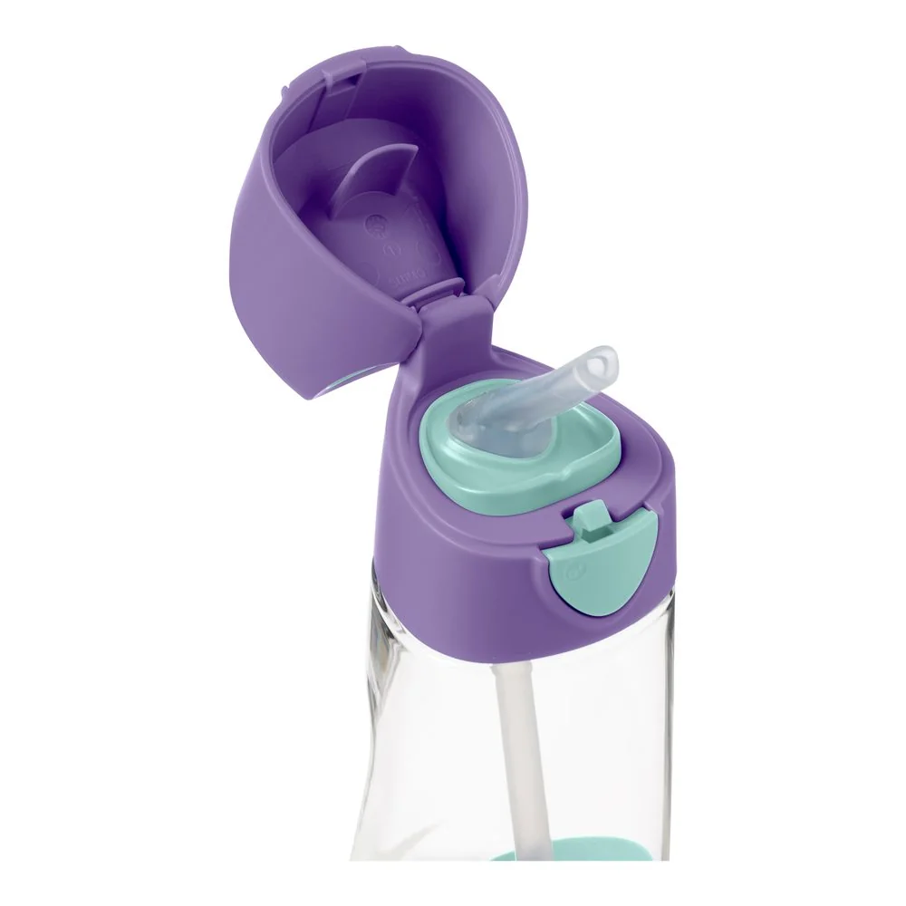 B.BOX Lahev na pití s brčkem 450 ml - lilac pop