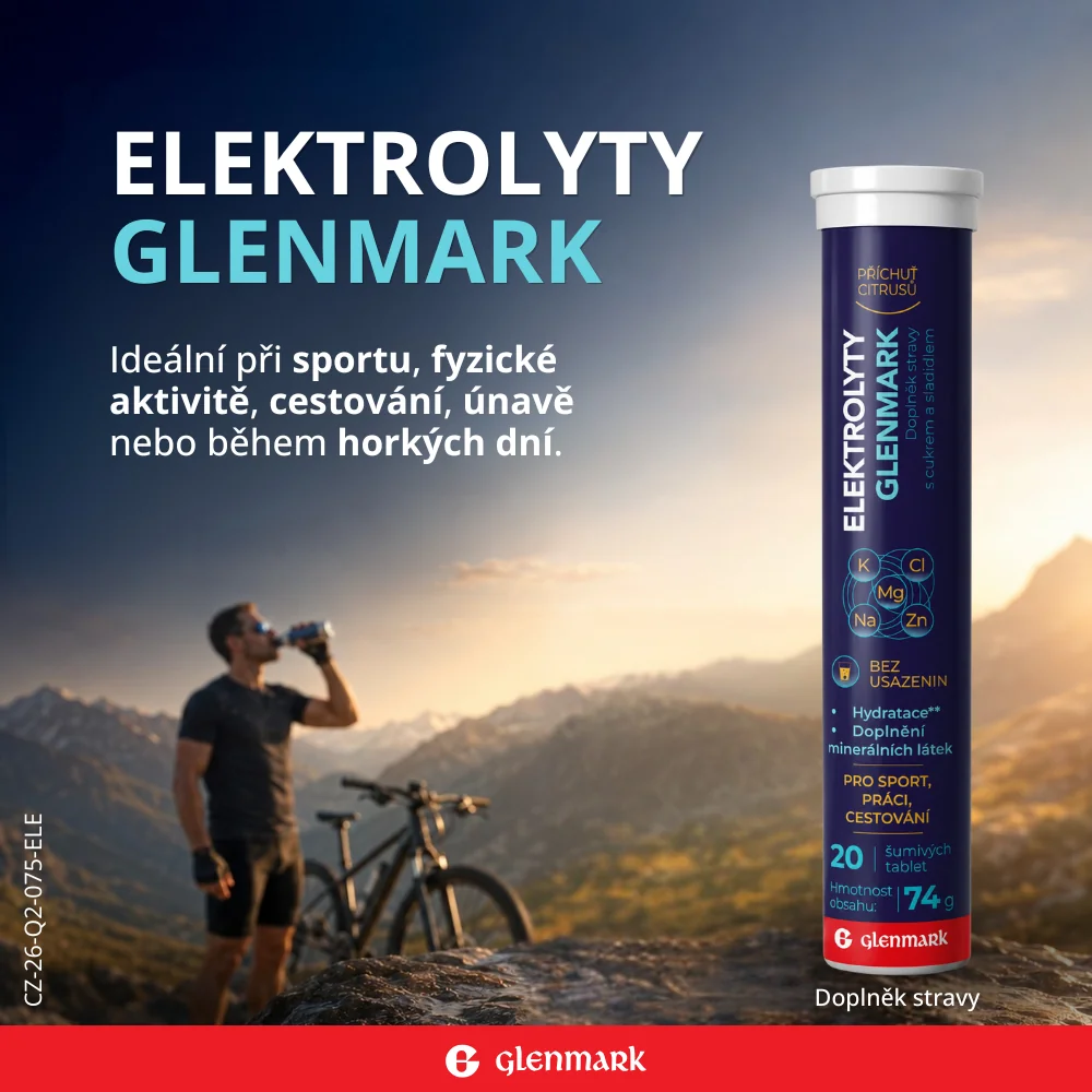 Glenmark Elektrolyty příchuť citrusů 20 šumivých tablet