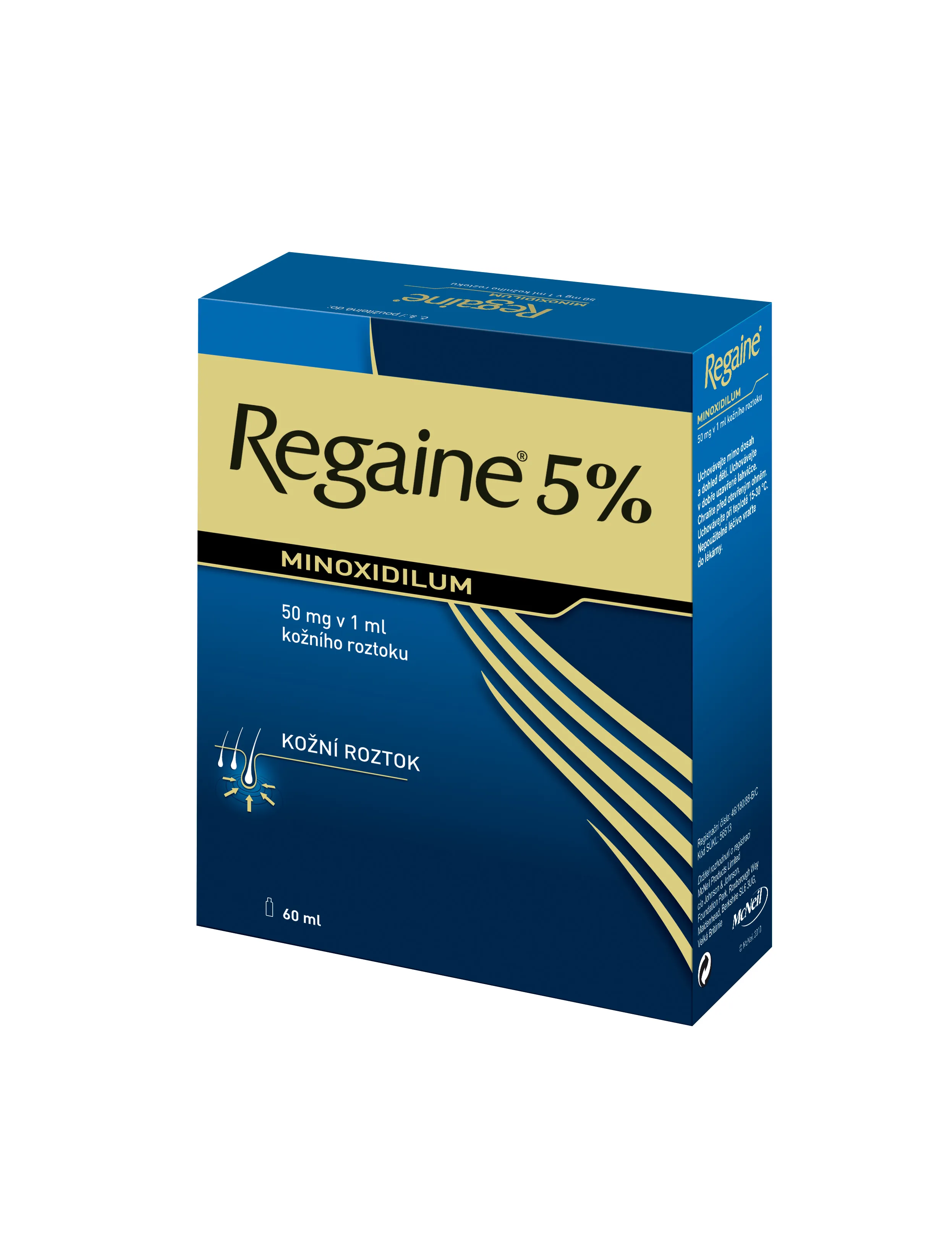 Regaine 5 % kožní roztok 60 ml