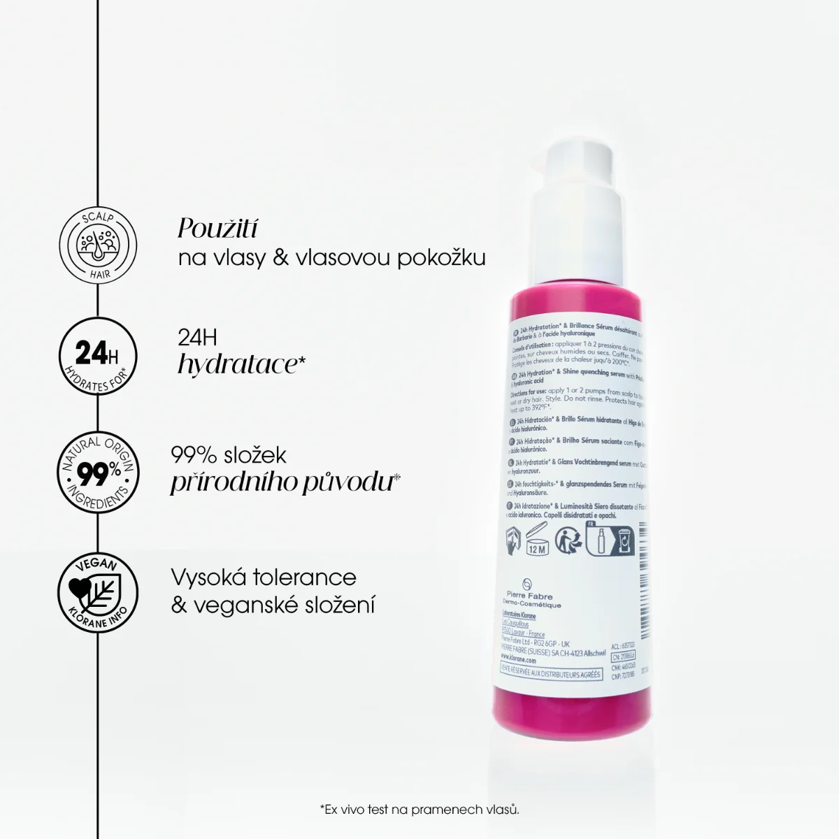 KLORANE Hydratační sérum s opuncií a kyselinou hyaluronovou 100 ml