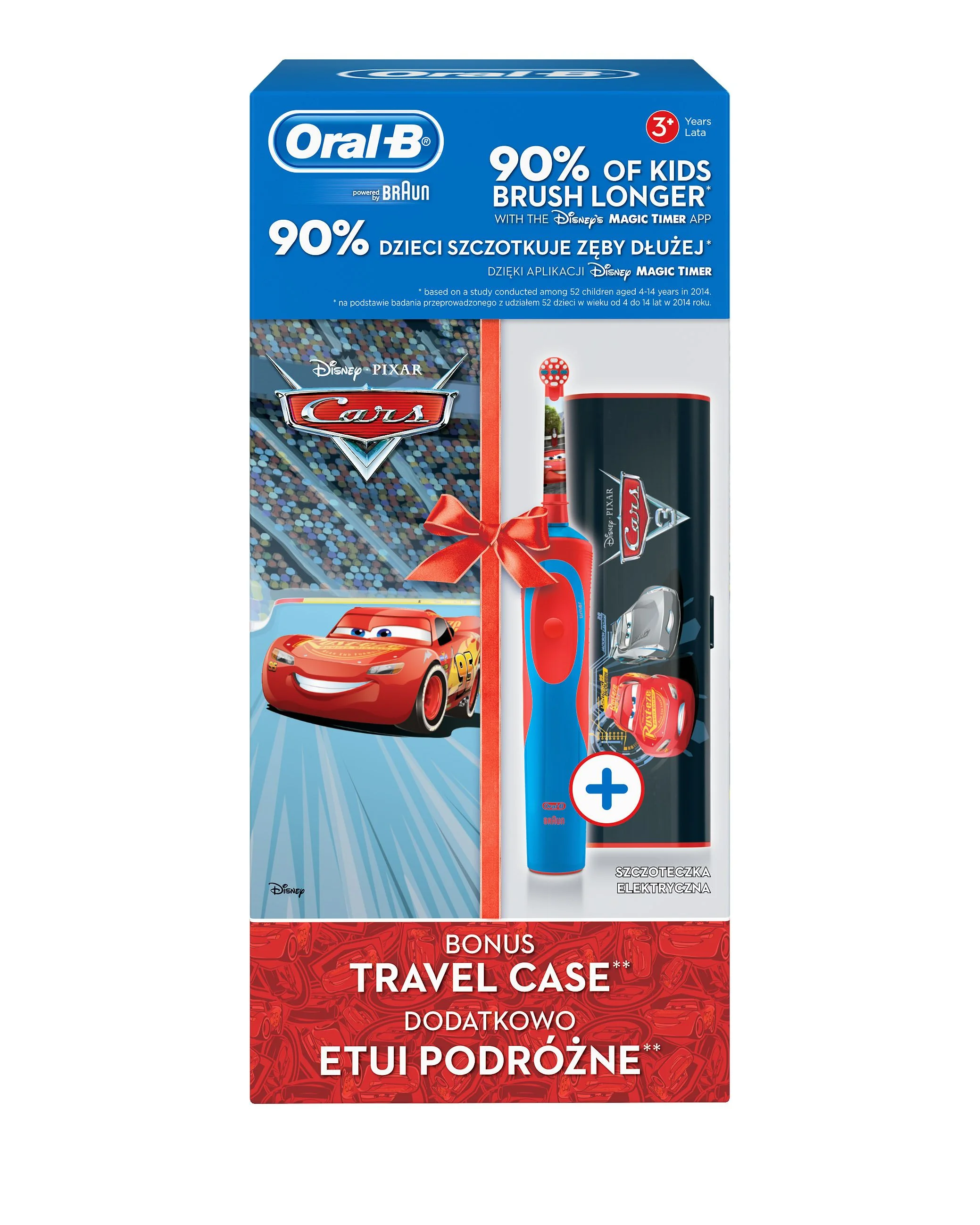 Oral-B Vitality Kids Cars dětský elektrický zubní kartáček + cestovní pouzdro