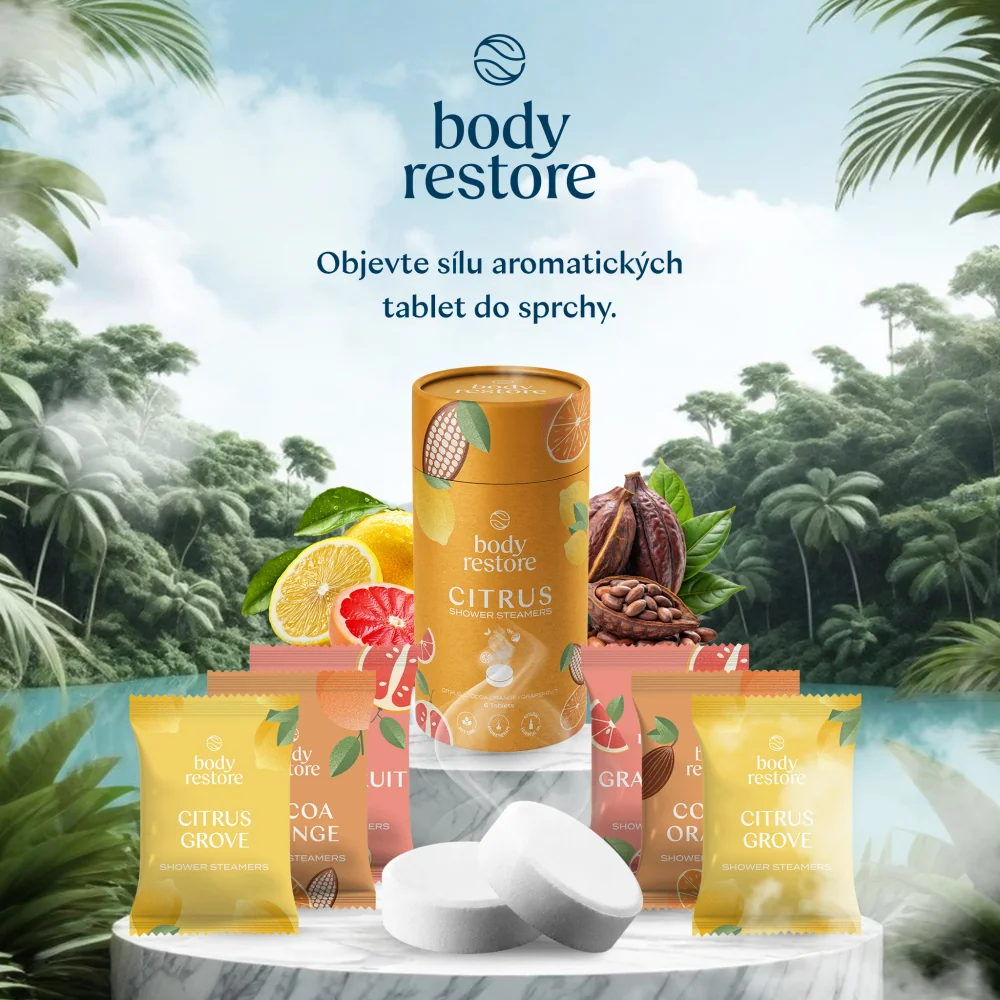 Body Restore Aromatické tablety do sprchy citrus mix 6 ks