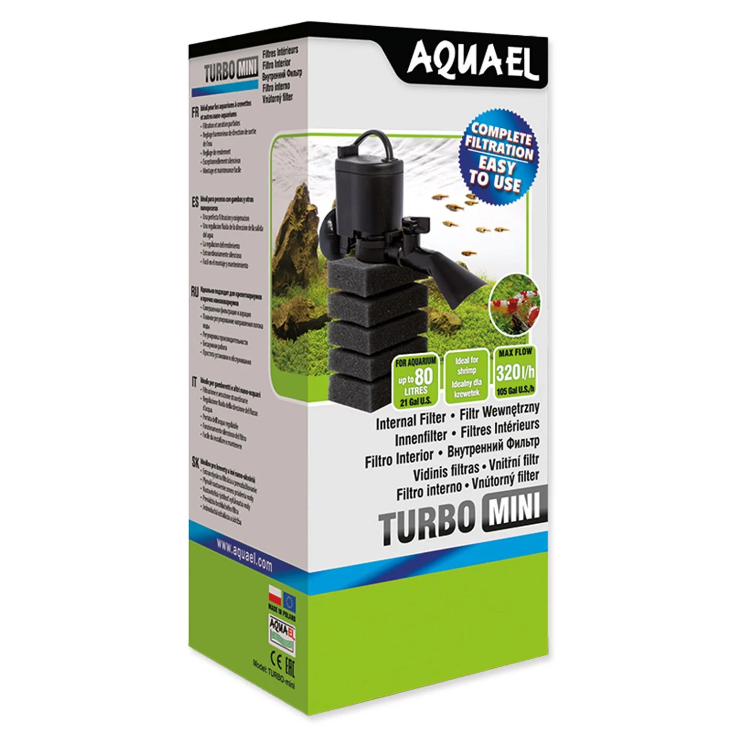 AQUAEL Filtr Pat Mini, vnitřní 450 l/H