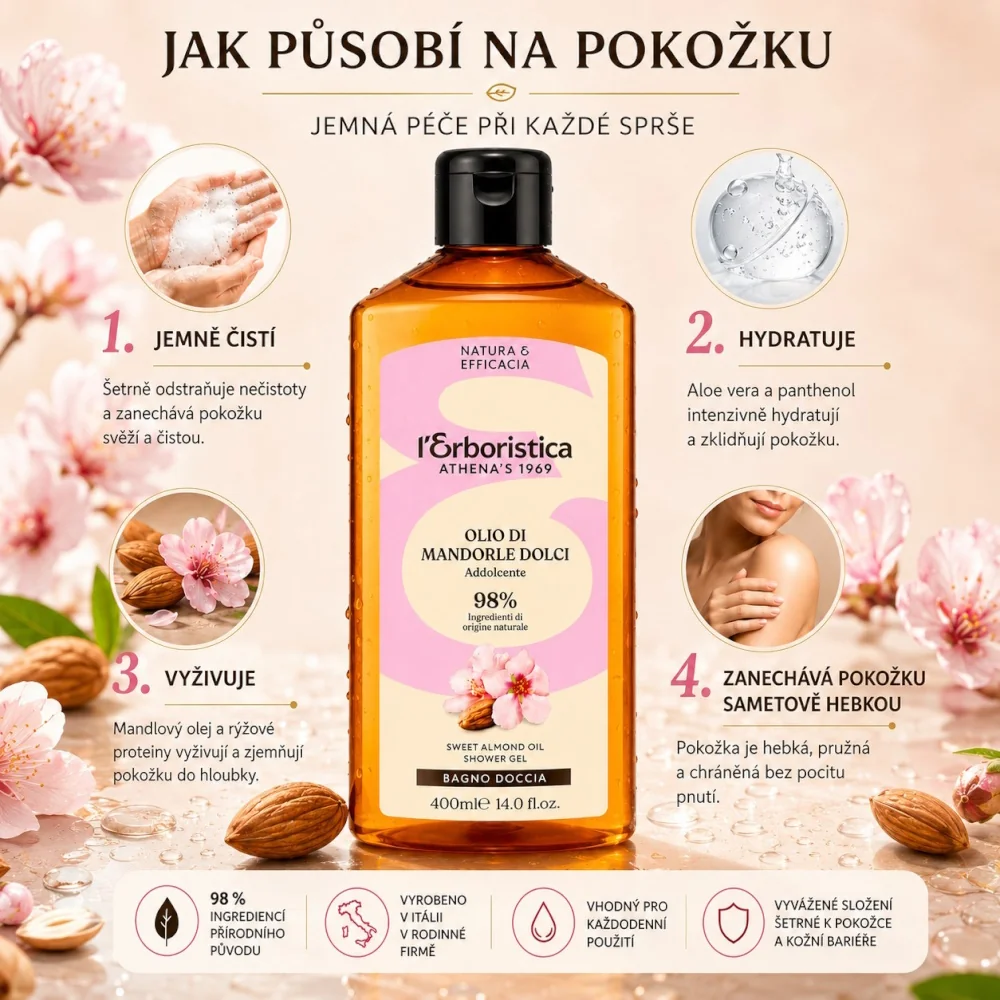 Erboristica Sprchový gel s mandlovým olejem 400 ml