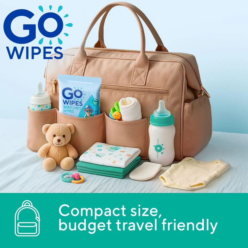 GoWipes Dětské vlhčené ubrousky na citlivou a atopickou pokožku Plastic Free 24 ks