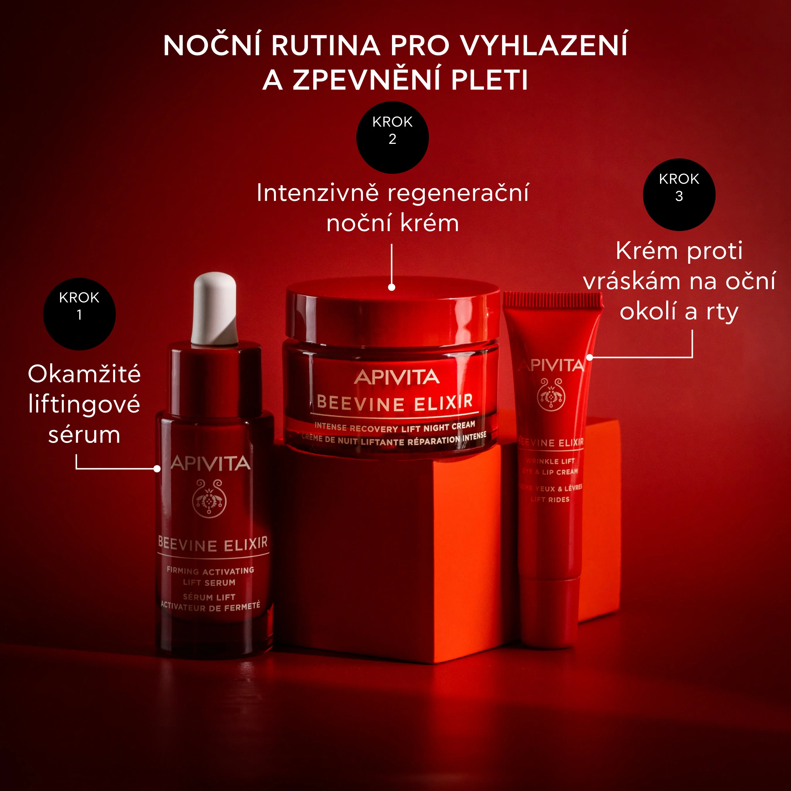 APIVITA BeeVine Elixir Night Cream noční liftingový krém 50 ml