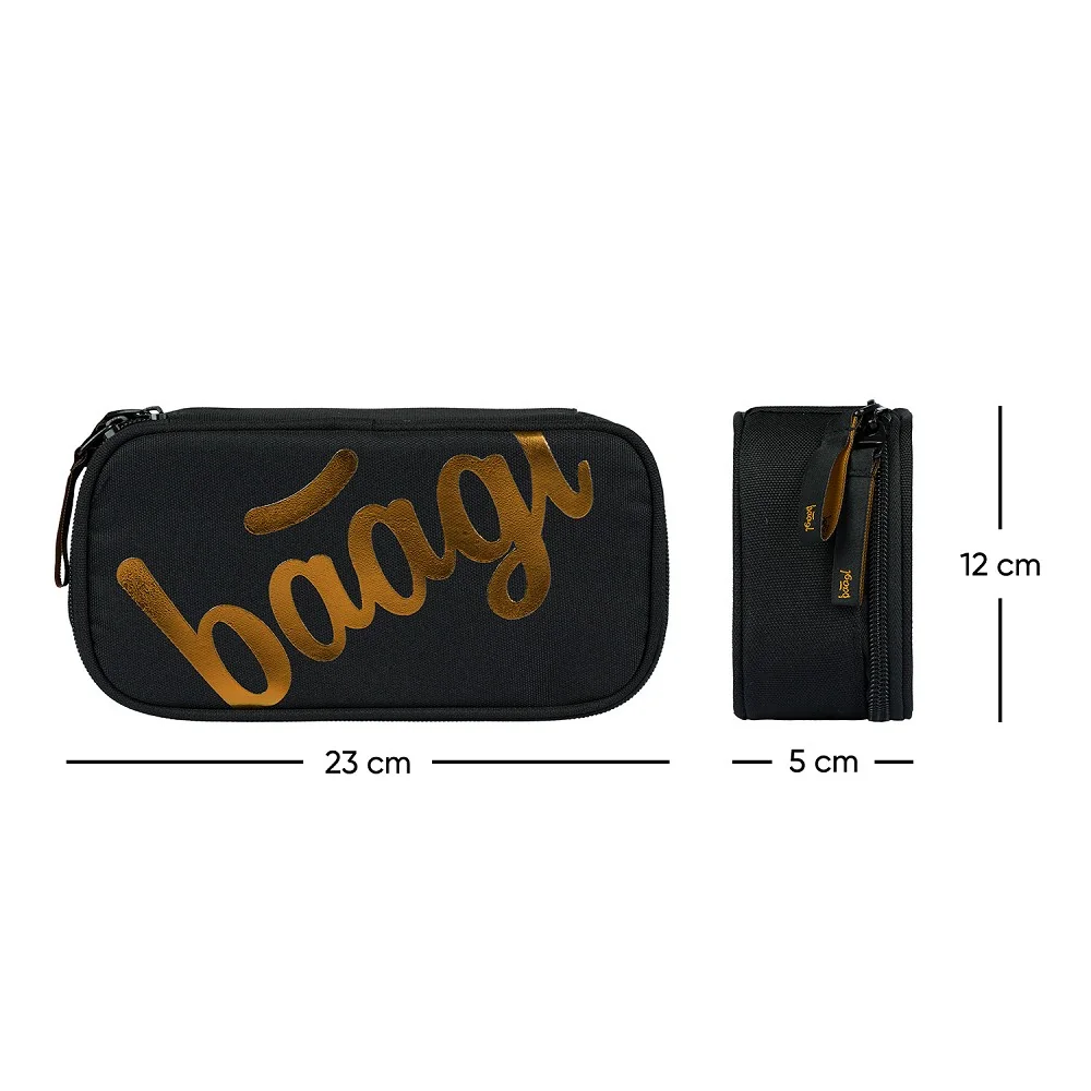 Baagl Školní penál etue Metallic Bronze