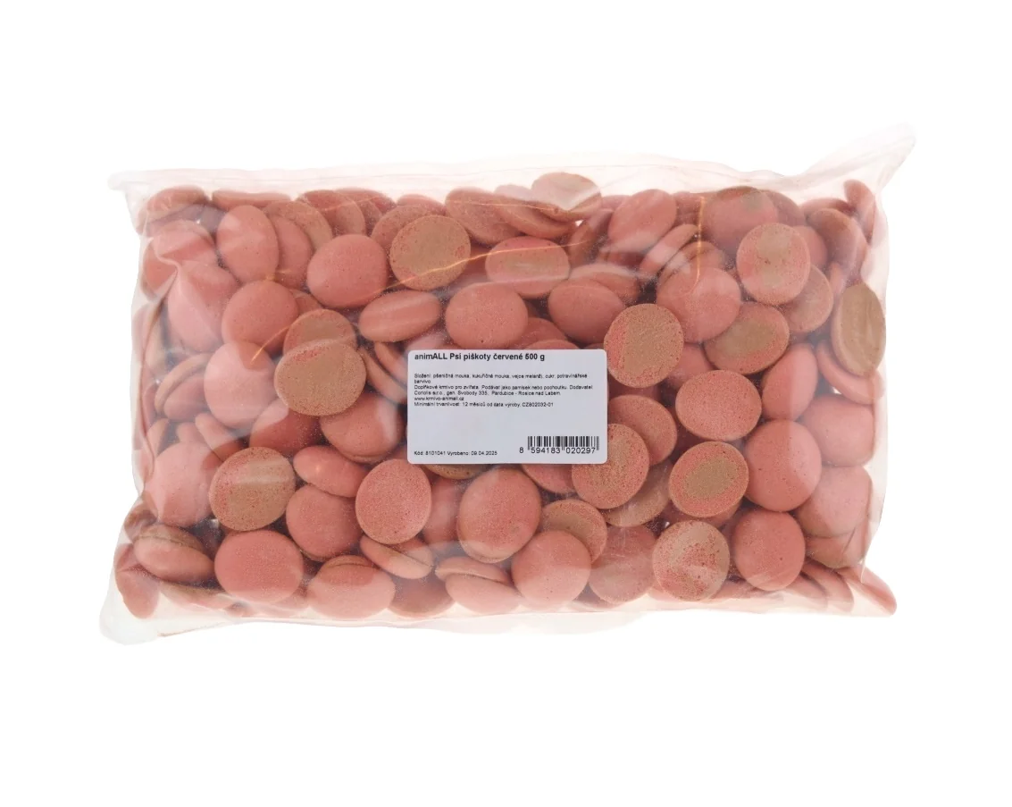 animALL Piškoty červené pamlsky pro psy 500 g