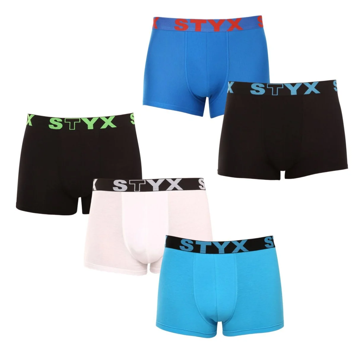 Styx 5PACK pánské boxerky sportovní guma vícebarevné (5G0912179) L 