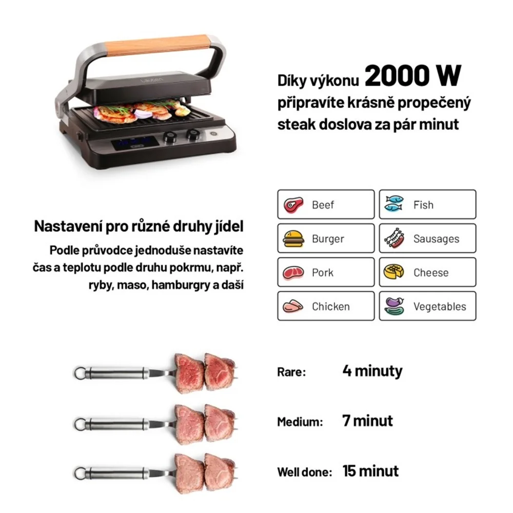 Lauben Contact Grill 2000SB kontaktní gril