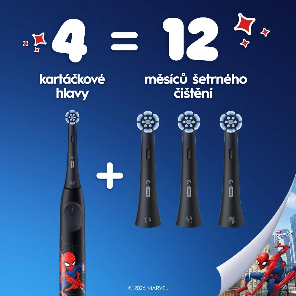 Oral-B iO Kids 6+ Spiderman náhradní hlavice 4 ks