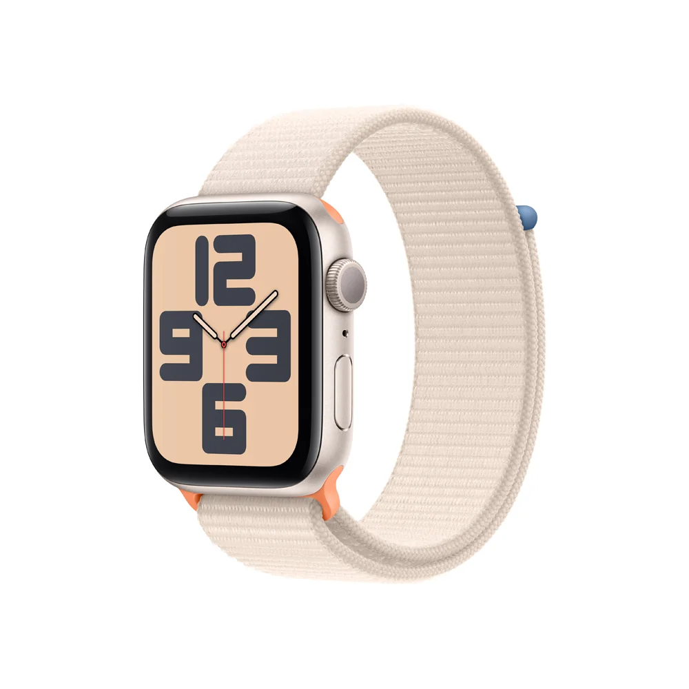 Apple Watch SE 44 mm sport loop smart hodinky Starlight