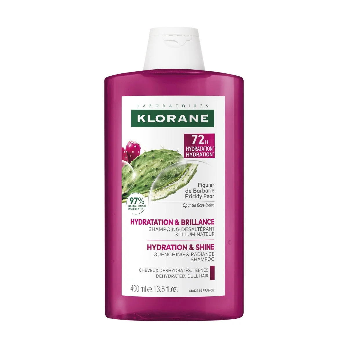 KLORANE Hydratační šampon s opuncií 400 ml