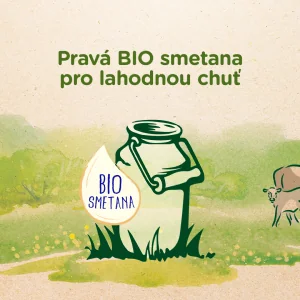 Sunar. Pravá bio smetana pro lahodnou chuť.