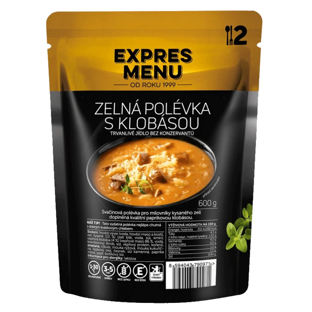EXPRES MENU Zelňačka s klobásou 600 g (2 porce)