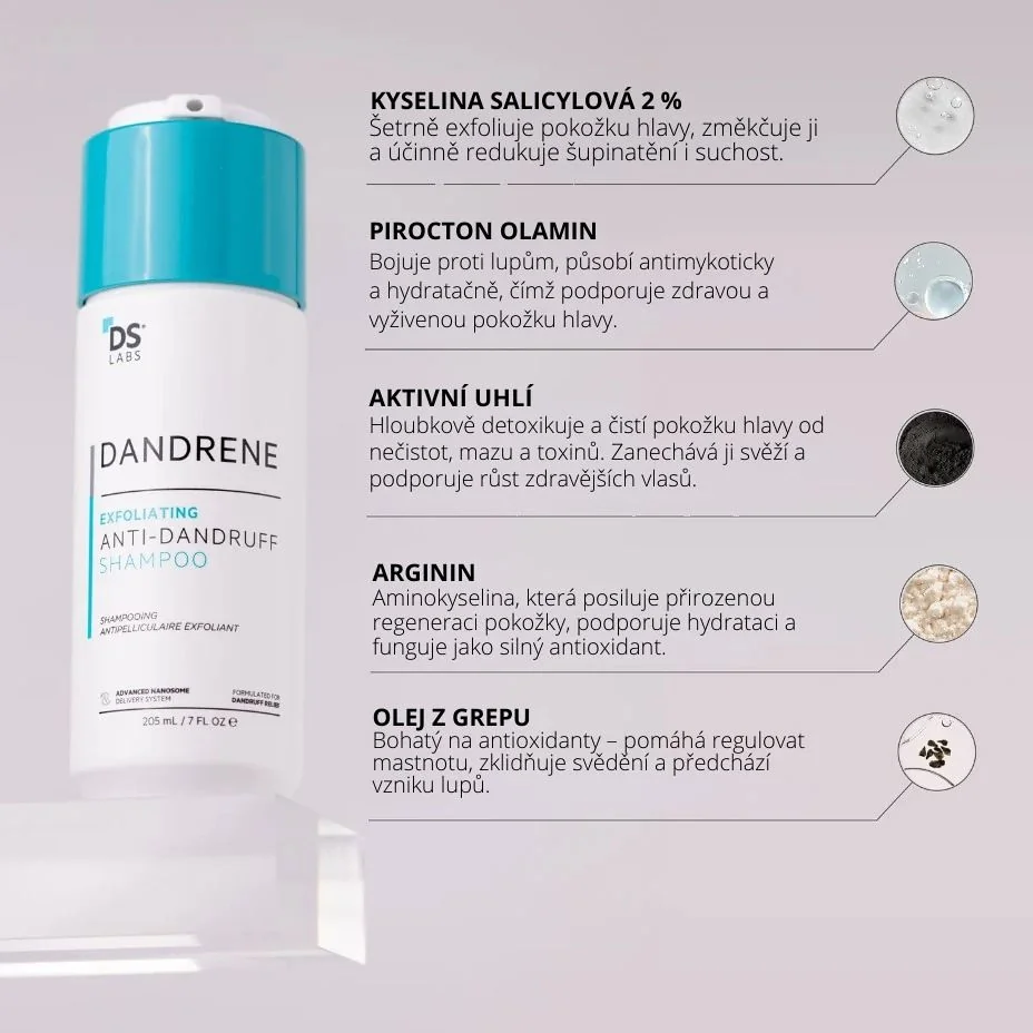 DS Laboratories Dandrene šampon proti lupům 205 ml