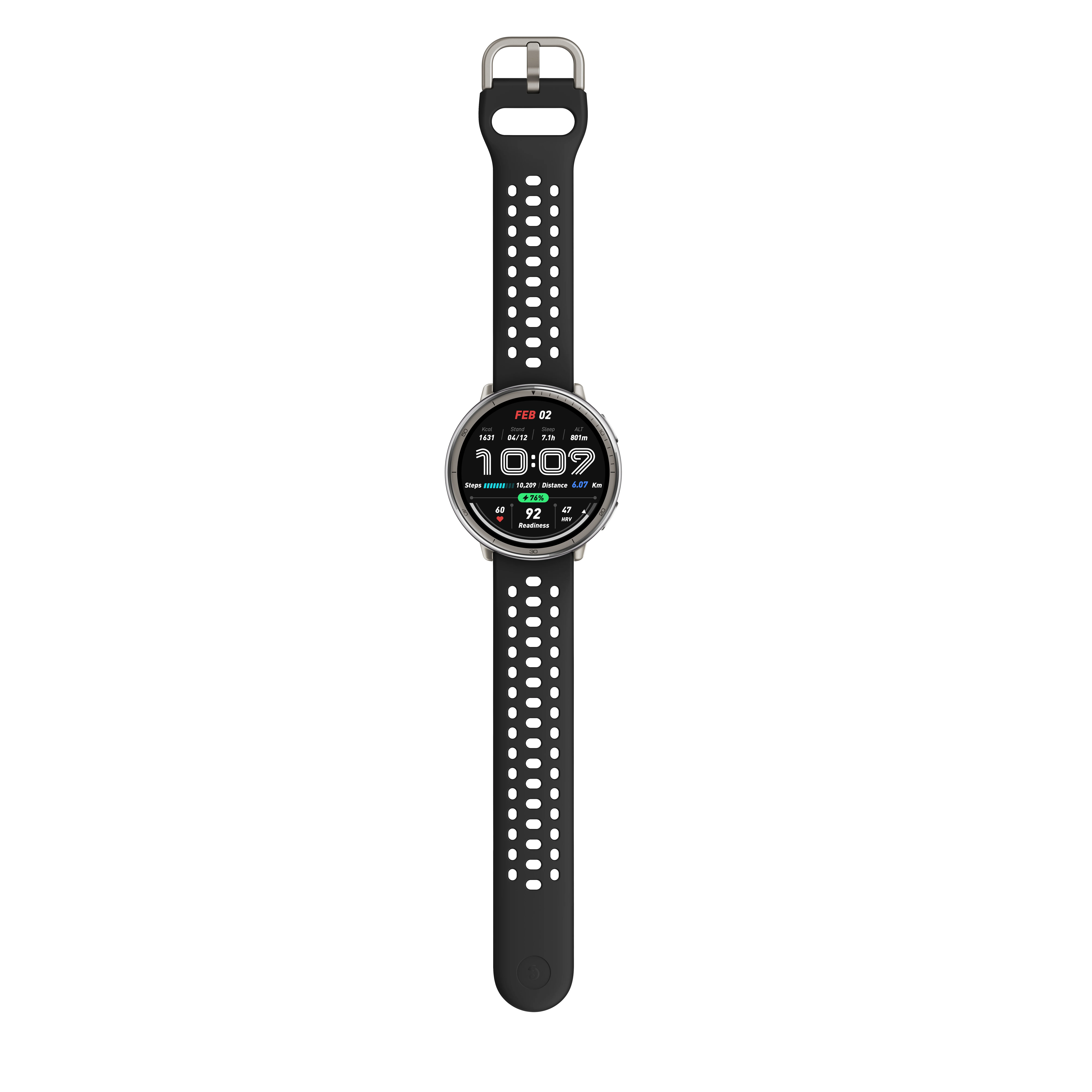 Amazfit Active 2 Round Sport Silicone chytré hodinky černé