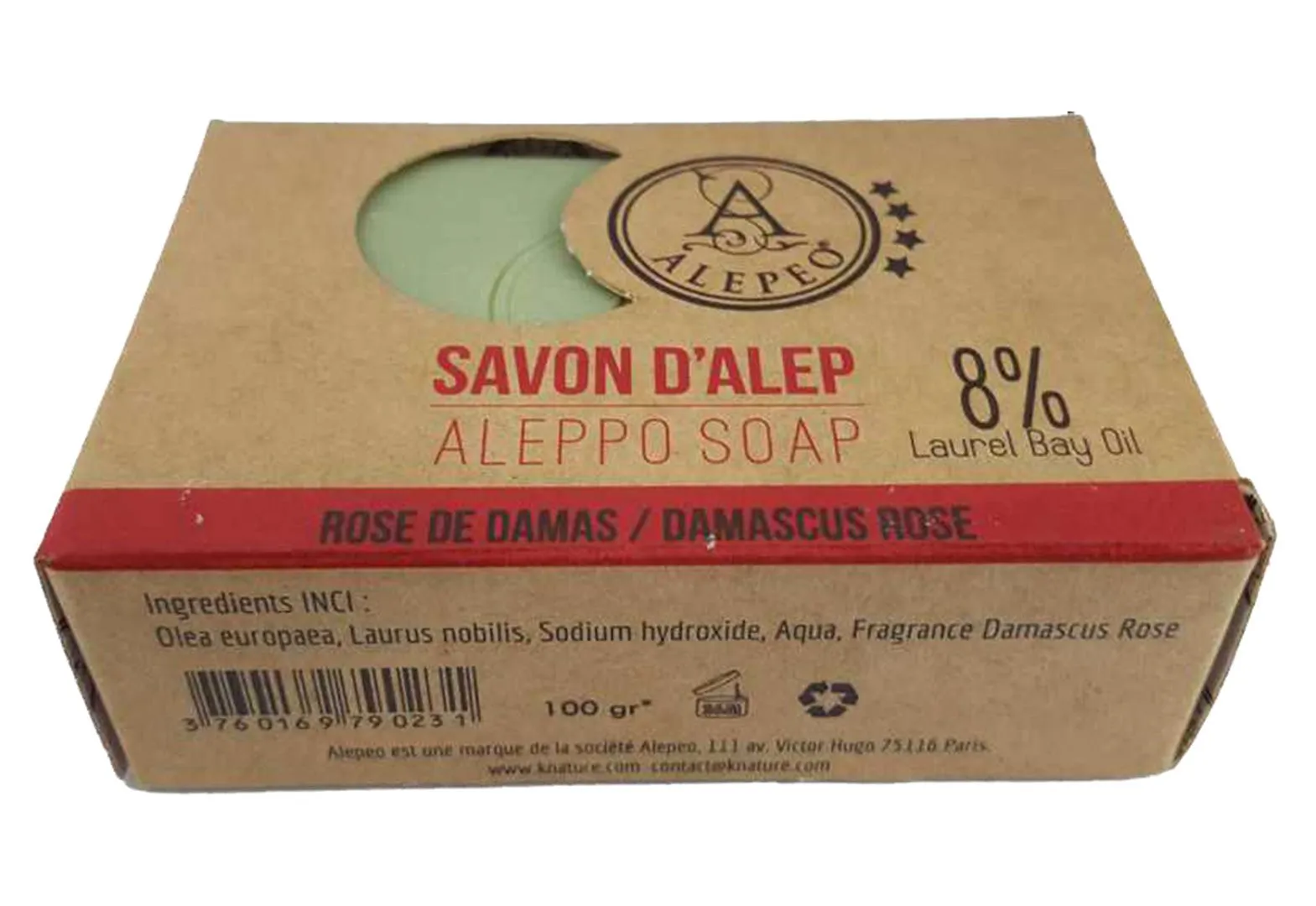 ALEPEO Tradiční ručně vyráběné mýdlo Růže 8%