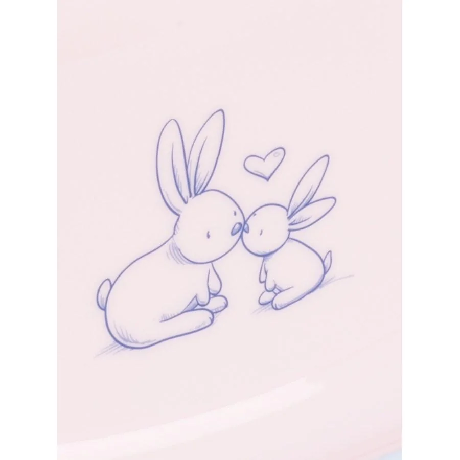 Tega Baby Stolička, schůdek s protiskluzovou funkcí, Eco Bunny, růžový