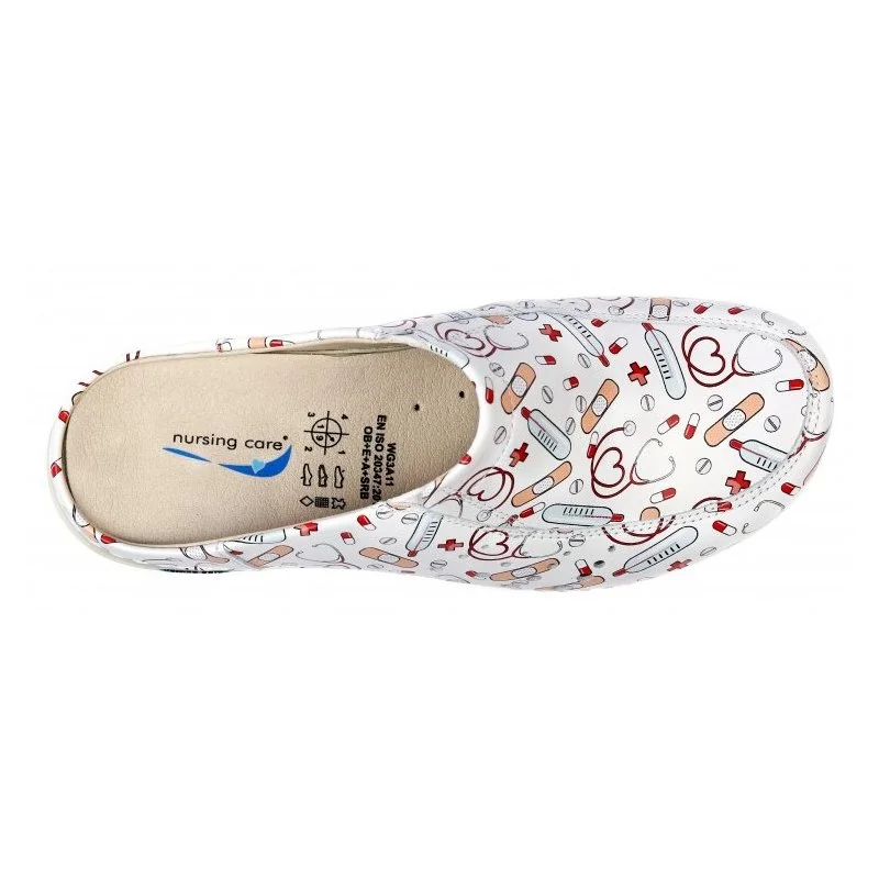 Nursing Care BERLIM WG4AF25 pracovní kožená pratelná obuv unisex health 10, vel: 45