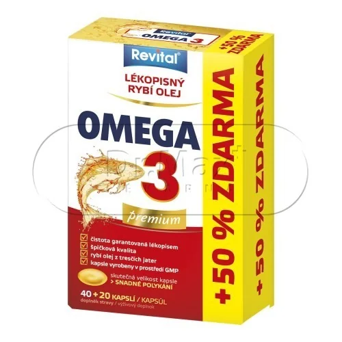 REVITAL Omega 3 cps.40+20 zdarma