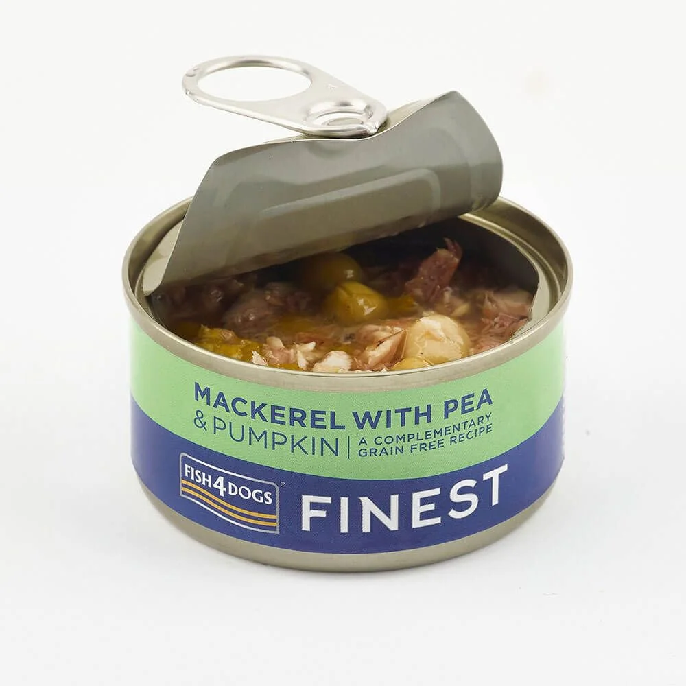 Fish4Dogs Konzerva pro psy Finest s makrelou, dýní a hráškem 85 g