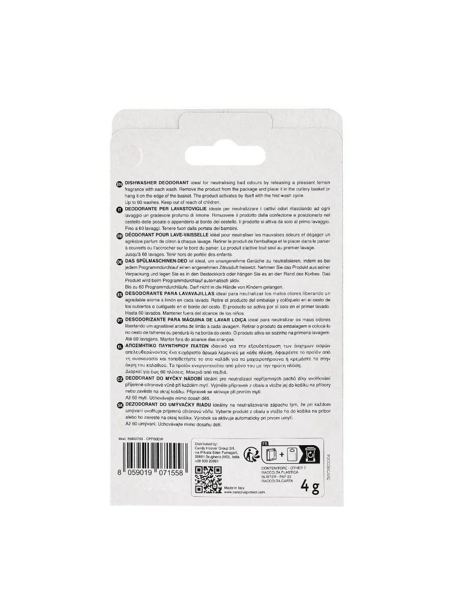 Care+Protect CPP60DW deodorant do myčky 4 g
