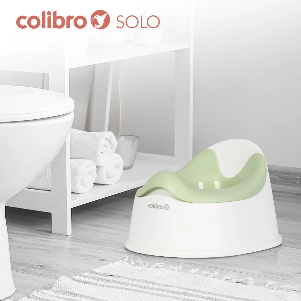 Colibro Dětský nočník, ergonomický Solo cool – zelený, bílý