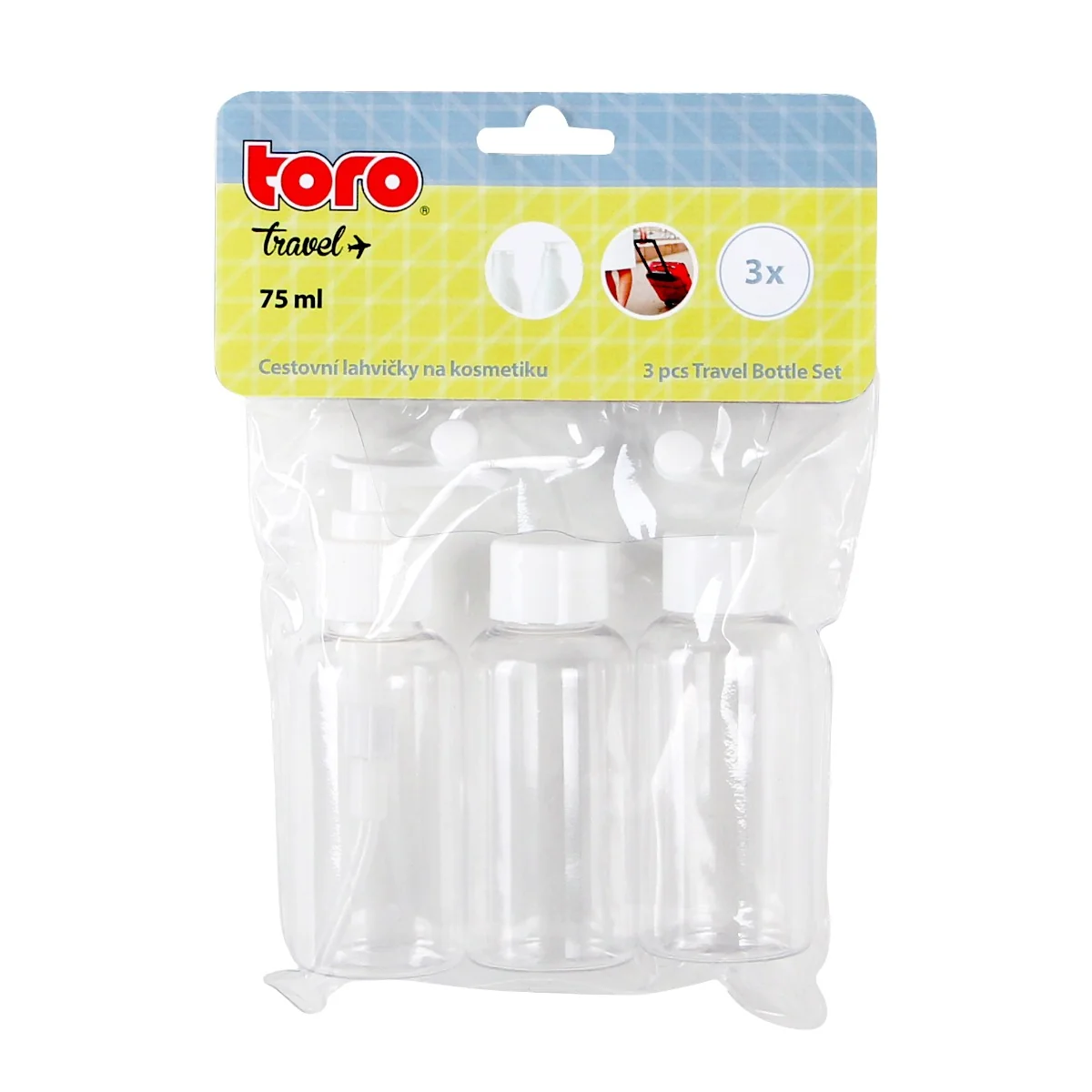 Toro Set cestovních lahviček na kosmetiku 3 ks
