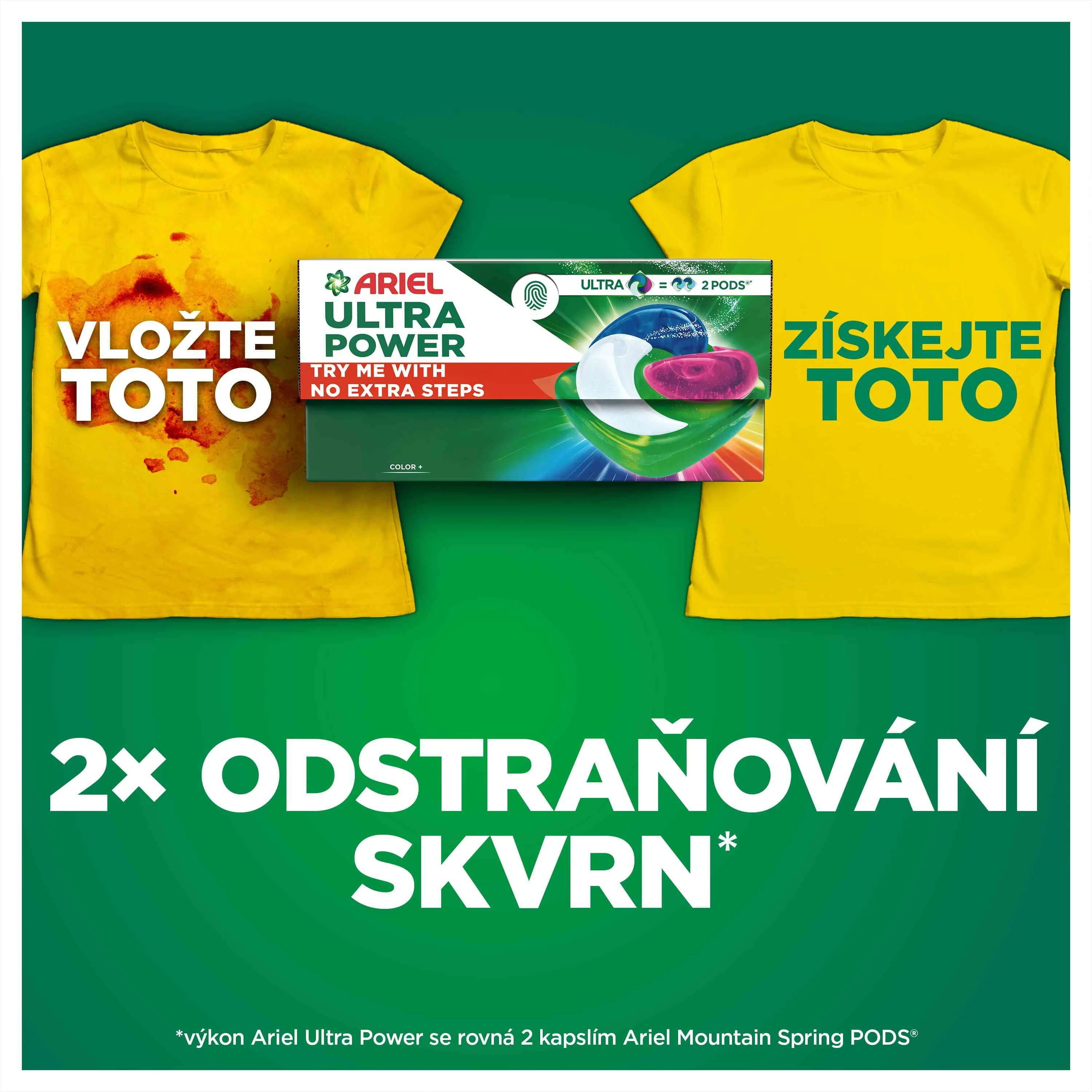 Ariel Ultra Power Pods Color+ kapsle na praní 40 ks