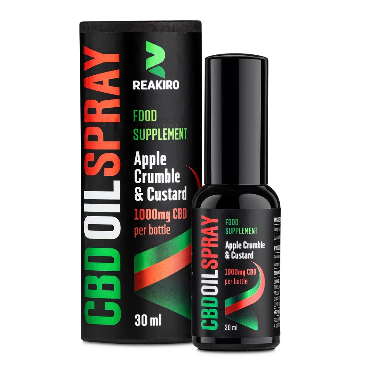 Reakiro CBD Jablečný koláč s pudinkem 10% sprej 30 ml