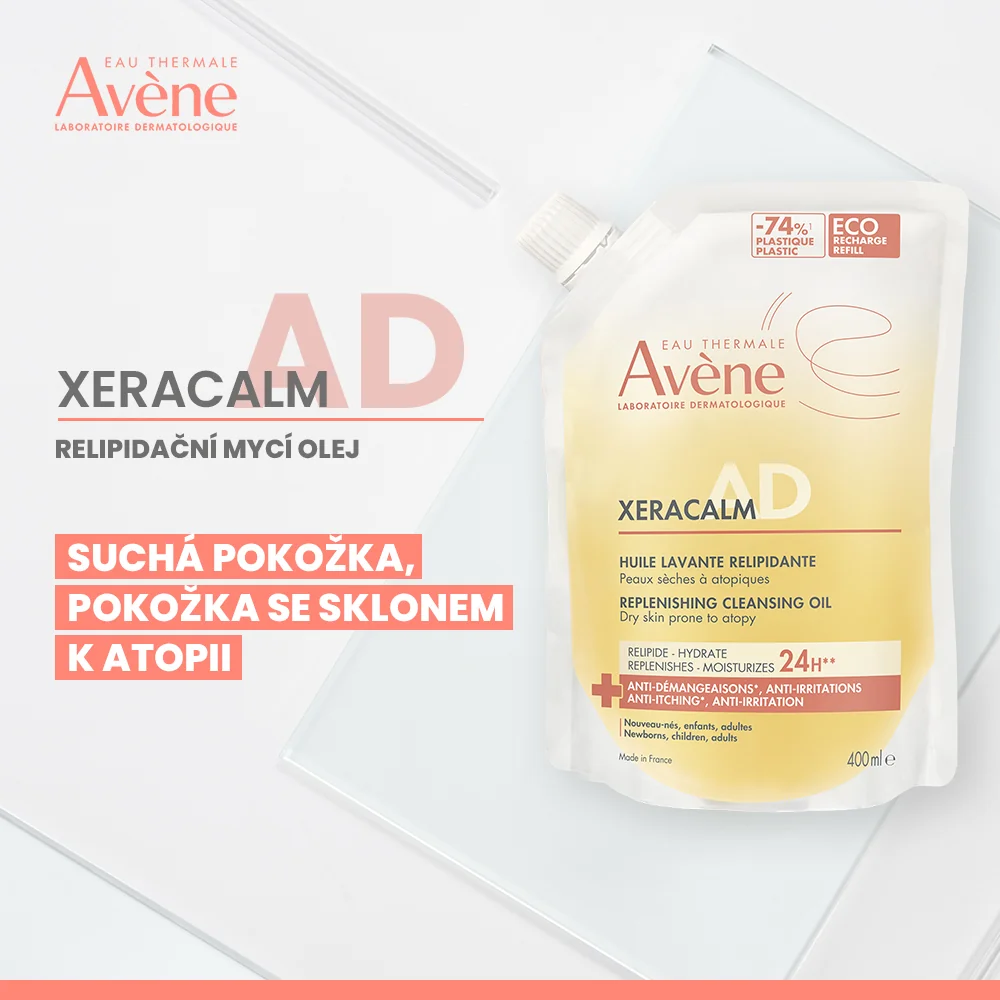 Avène Xeracalm AD relipidační mycí olej náplň 400 ml