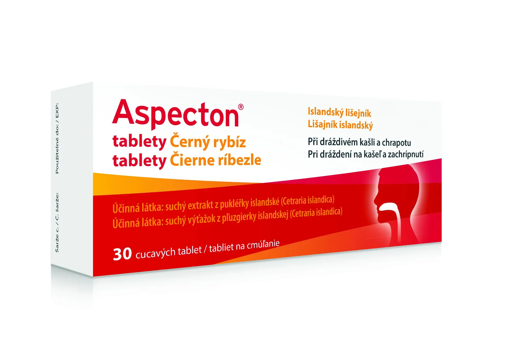 Aspecton Tablety na kašel černý rybíz 30 tablet