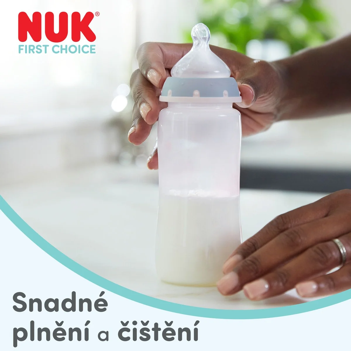 NUK First Choice Láhev 0m+ 150 ml 1 ks whale