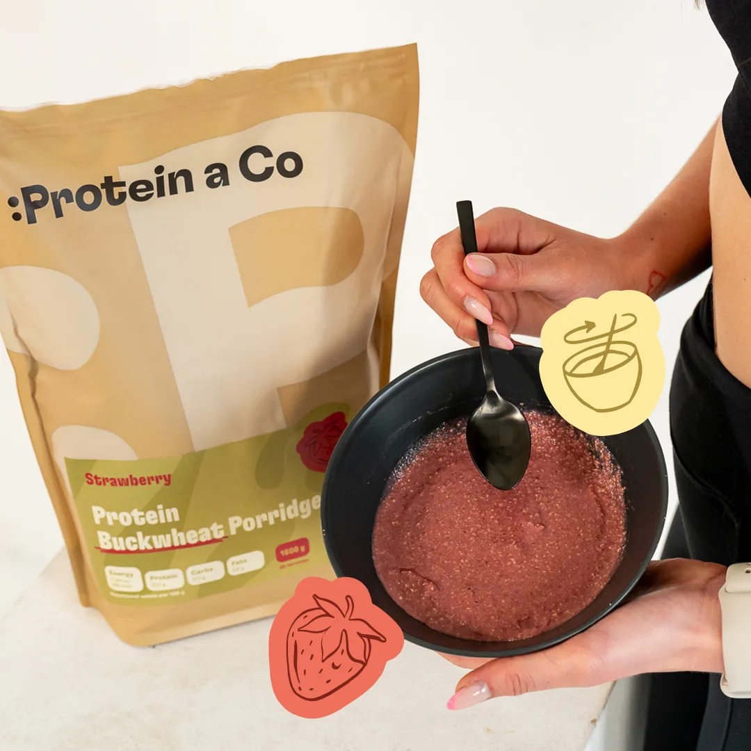 Protein a Co Proteinová pohanková kaše 80 g Jahoda