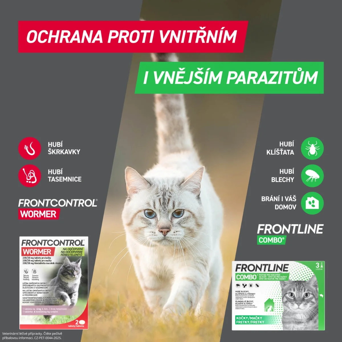 FRONTCONTROL Wormer tablety pro kočky 4 kg 2 tablety