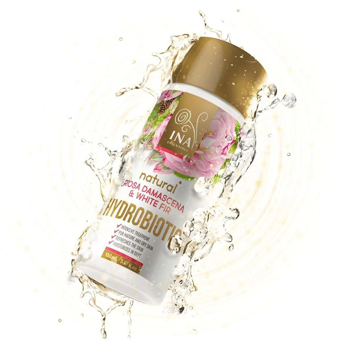 InaEssentials Hydrobiotic Intenzivní péče Růže & Jedle bělokorá 150 ml