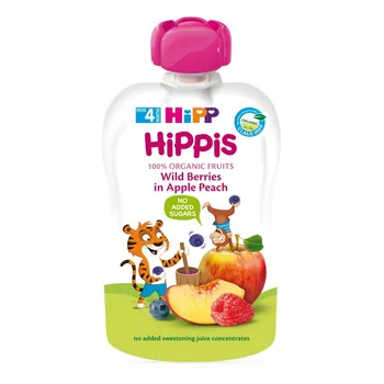Hipp BIO 100% ovoce jablko-broskev-lesní ovoce 100 g