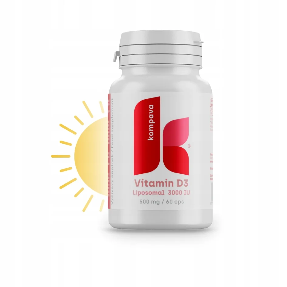 KOMPAVA Lipozomální Vitamín D3 - 60 kapslí