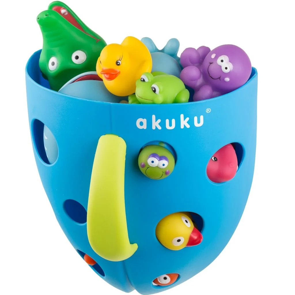 Akuku Box, nádobka na hračky do vody, na vanu, šedý