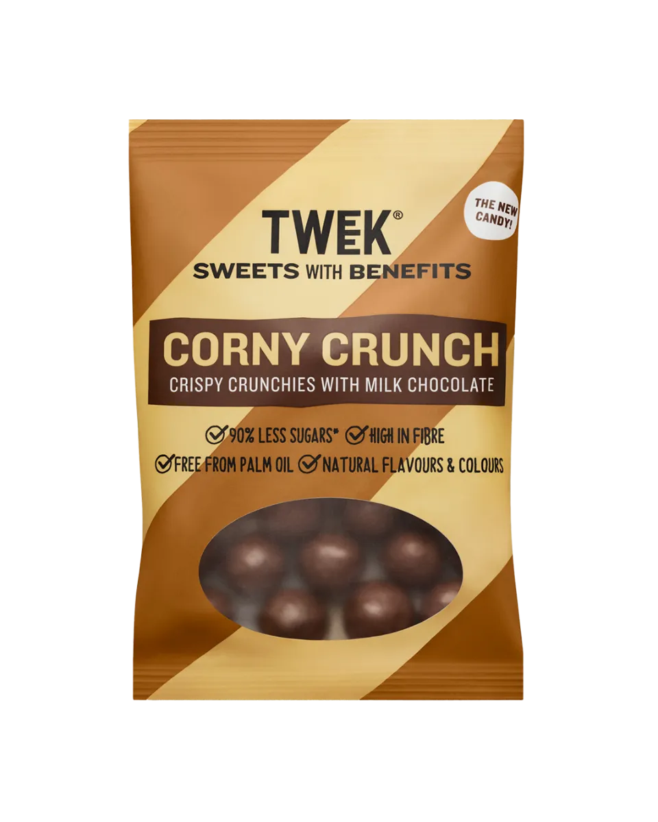 TWEEK Corn crunchers kukuřičné křupky v mléčné čokoládě 60 g
