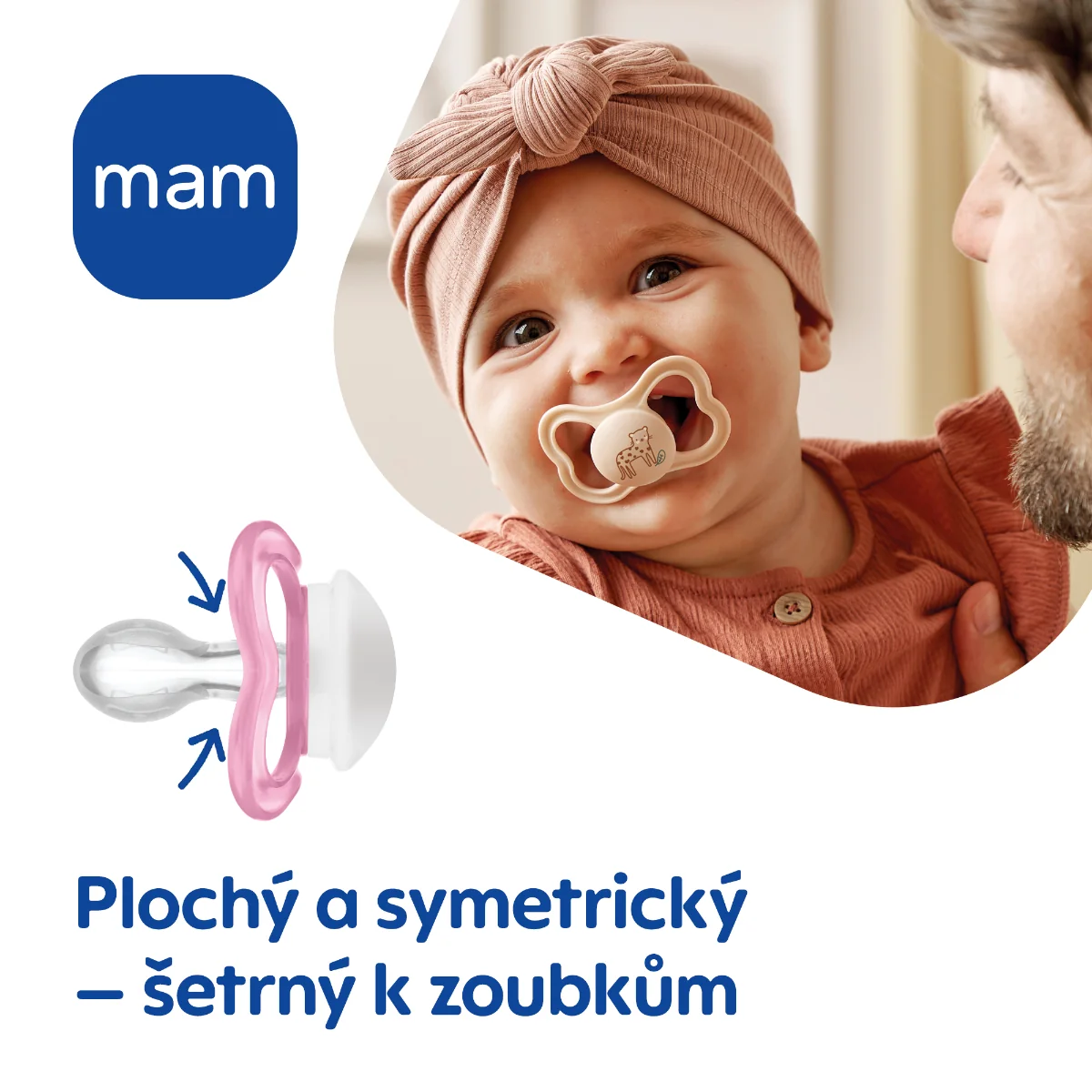 MAM Air Box 6m+ dudlík 2 ks růžový/oranžový